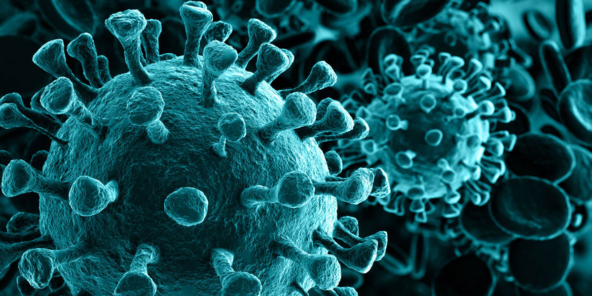 Microscopic imagery of coronavirus.