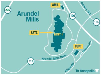 Arundel Mills and CCPT Map