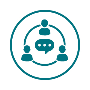 People and message icons