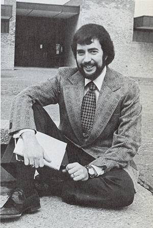 Professor Jim Atwell photo from 1973 yearbook