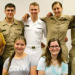 Navy midshipmen and AACC students in Russian course.