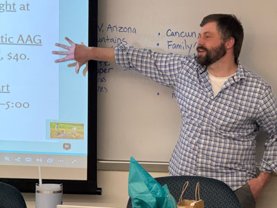 Instructor presenting in front of class