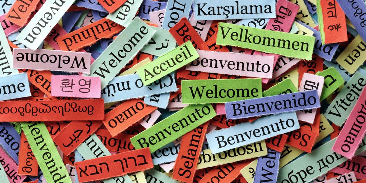 Welcome in many different languages