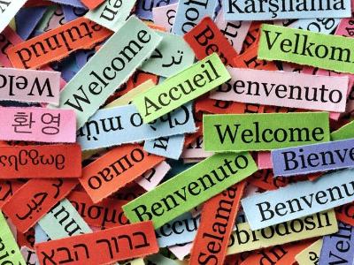 Welcome in many different languages.