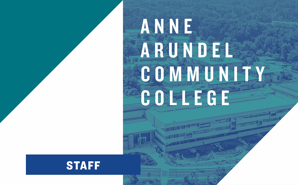 Sample staff ID card with the words Anne Arundel Community College