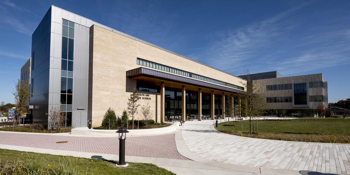 Exterior of Health and Life Sciences Building
