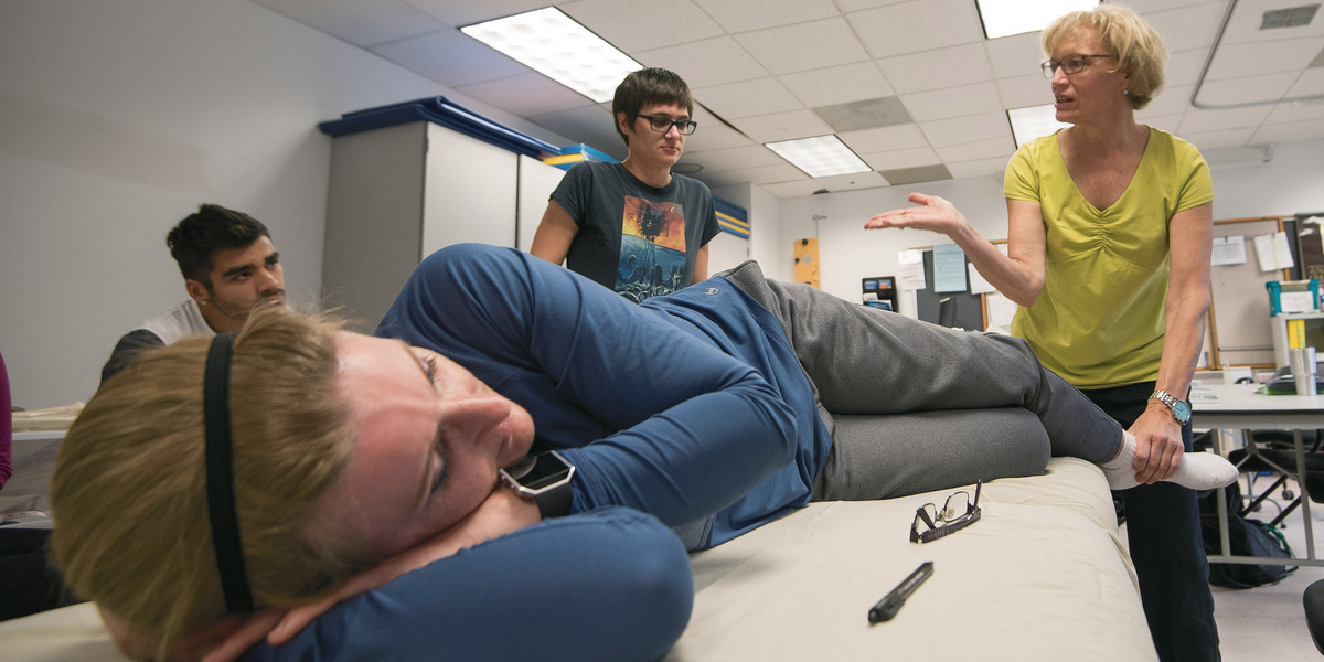 Students in a physical therapist assistant class