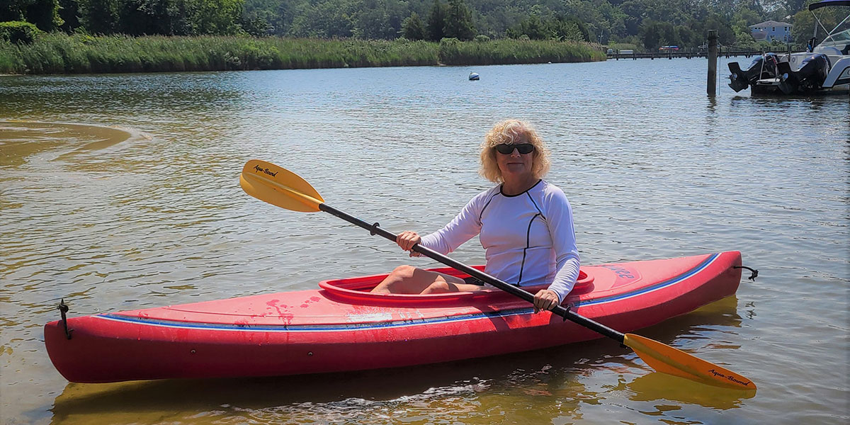 Kasia Taylor kayaking