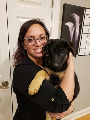 Kristin Weedn with her dog