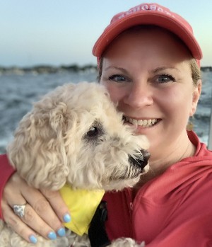 Stacy Korbelak and her dog