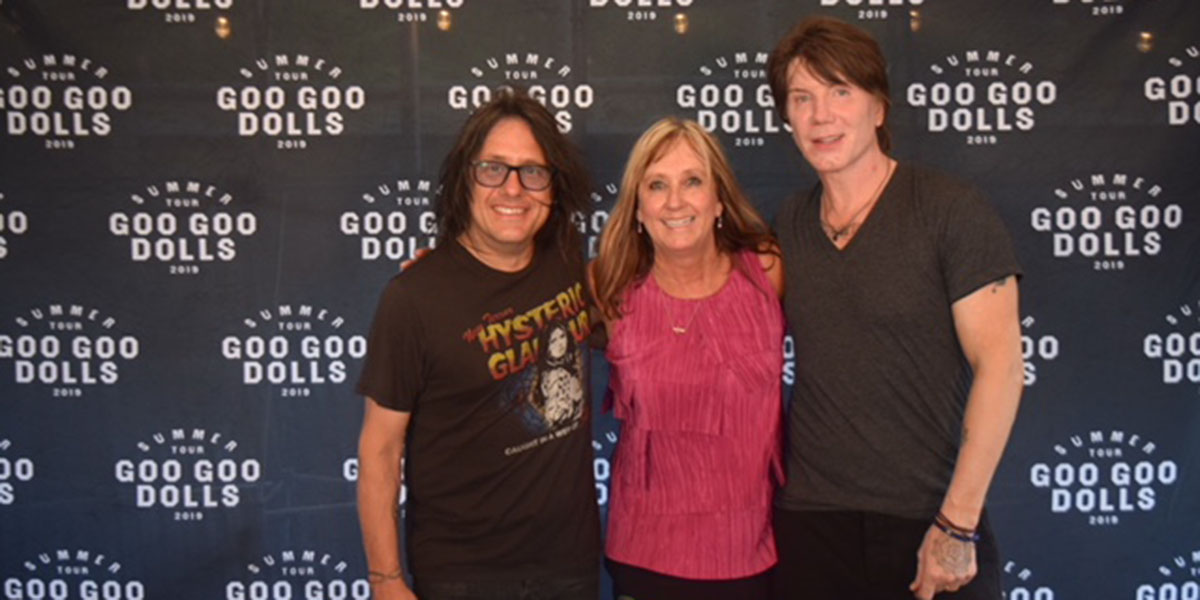 Wendy Chasser with members of the Goo Goo Dolls