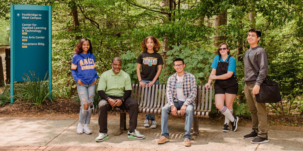 AACC students posing outside.