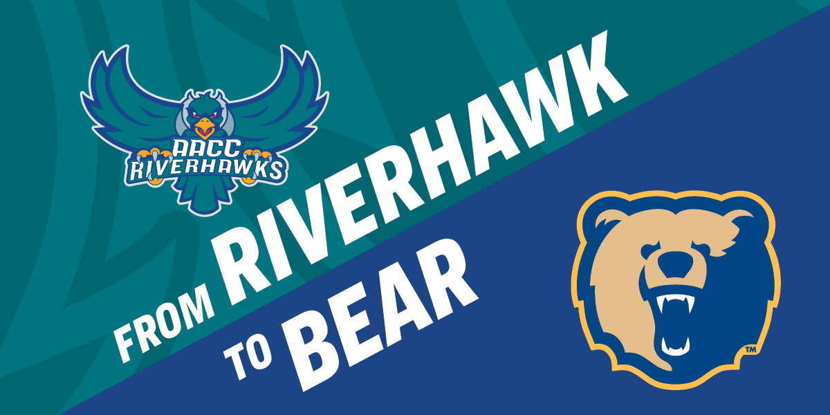 AACC Riverhawk and Morgan State Bear logos